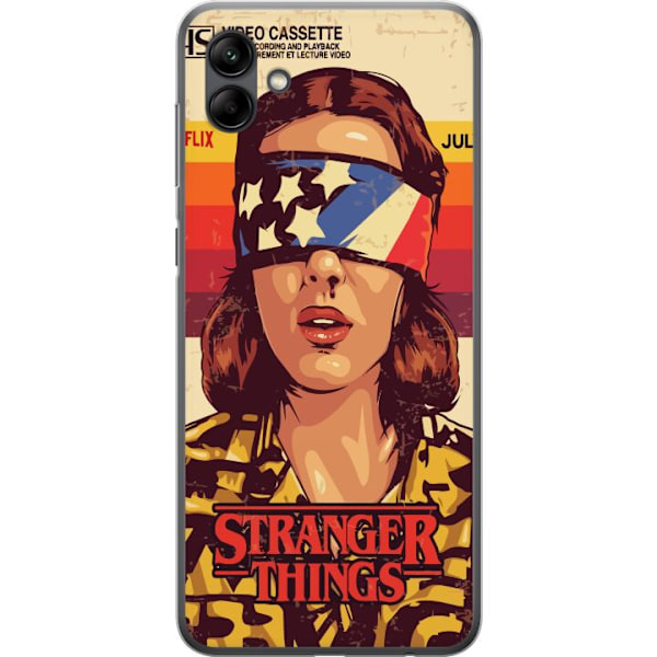 Samsung Galaxy A05 Gennemsigtig cover Stranger Things VHS