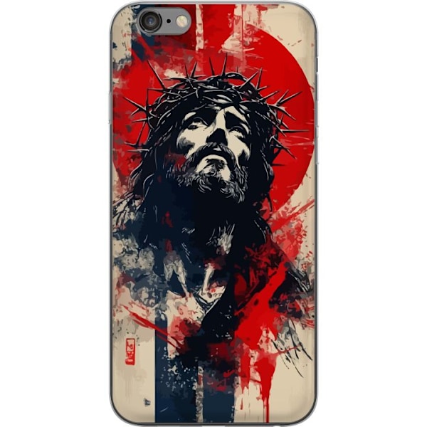 Apple iPhone 6s Plus Läpinäkyvä kuori Jeesus ristillä - kr