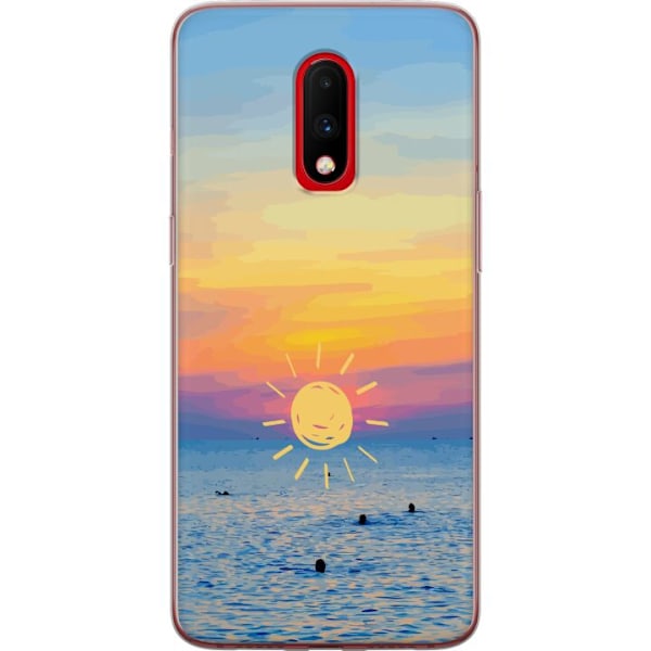 OnePlus 7 Läpinäkyvä kuori Auringonlasku
