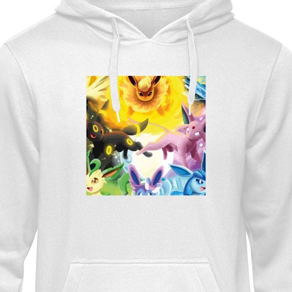 Hoodie för Vuxen | Bekväm Huvtröja Pokemon vit XL