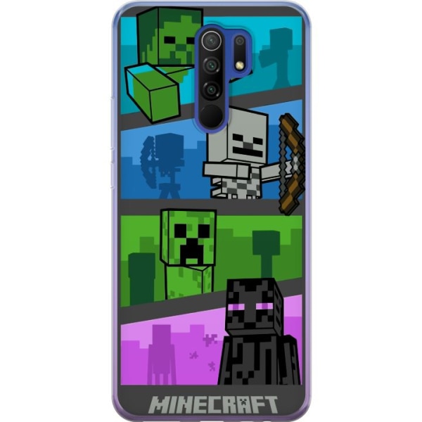 Xiaomi Redmi 9 Gennemsigtig cover Minecraft