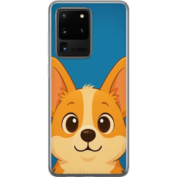 Samsung Galaxy S20 Ultra Läpinäkyvä kuori Hello Corgi
