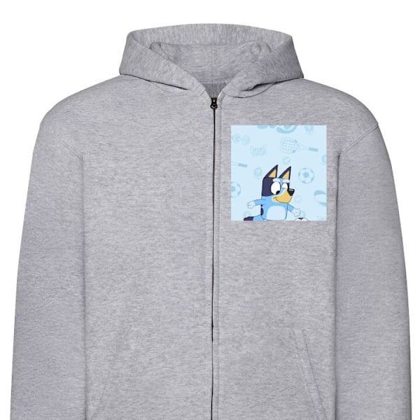 Zip-Hoodie | Hættetrøje med Lynlås til Voksne Bluey grå XL