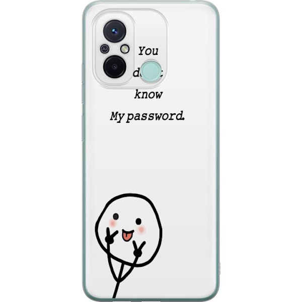 Xiaomi Redmi 12C Genomskinligt Skal You Don’t Know My Password – edgy textmotiv med attityd