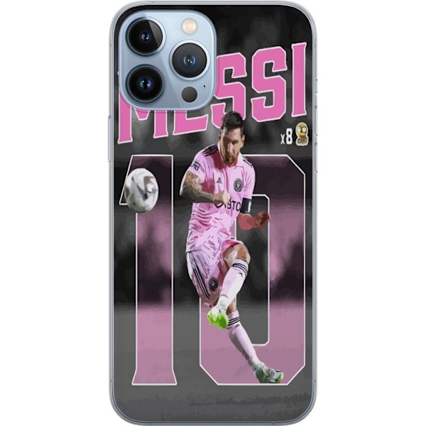 Apple iPhone 13 Pro Max Genomskinligt Skal Lionel Messi - Rosa