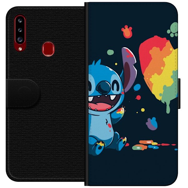 Samsung Galaxy A20s Lompakkokotelo Stitch maalaa