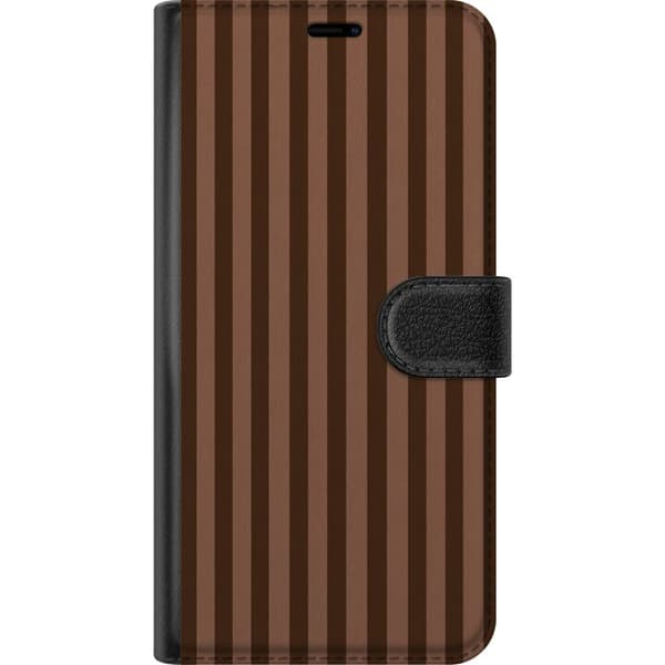 Kompatibelt Plånboksfodral till Sony Xperia 10 VI Bruna kastanjeränder brun