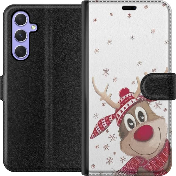 Kompatibelt Plånboksfodral till Samsung Galaxy A54 God Jul - Ren