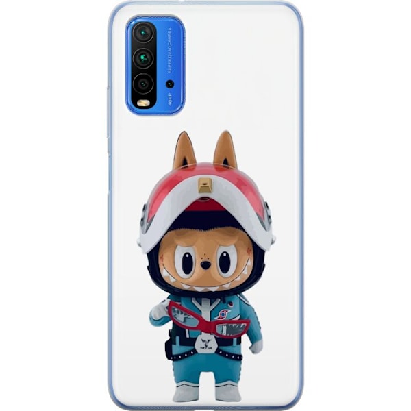 Xiaomi Redmi Note 9 4G Läpinäkyvä kuori How2work Labubu hirviöt x Ultraman Blue -hahmo