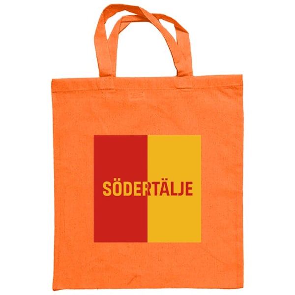 Mulepose | Holdbar Indkøbstaske i Stof Södertälje – fodbold Orange one size