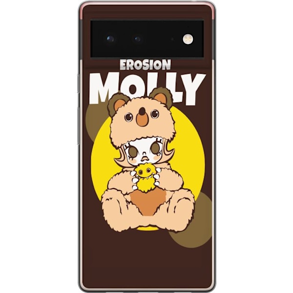 Google Pixel 6 Läpinäkyvä kuori Pop Mart Erosion Molly