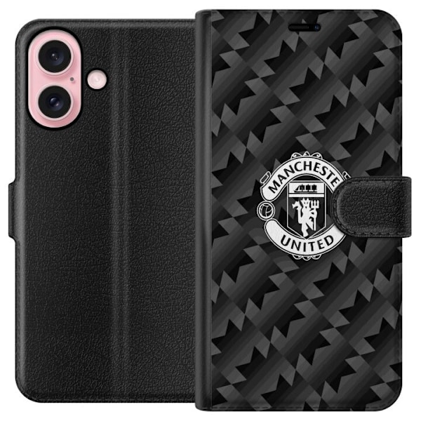 Apple iPhone 16 Lompakkokotelo Manchester United FC