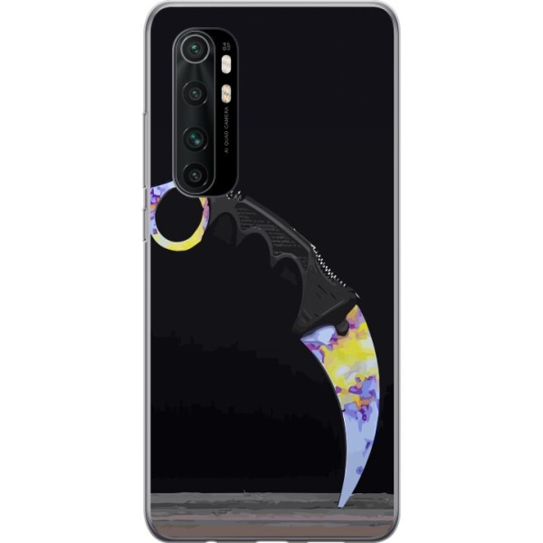 Xiaomi Mi Note 10 Lite Gennemsigtig cover Karambit / Butterfly