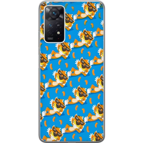 Kompatibelt Mobildeksel til Xiaomi Redmi Note 11 Pro Mønster med Chester Cheetah og ostebåter blå