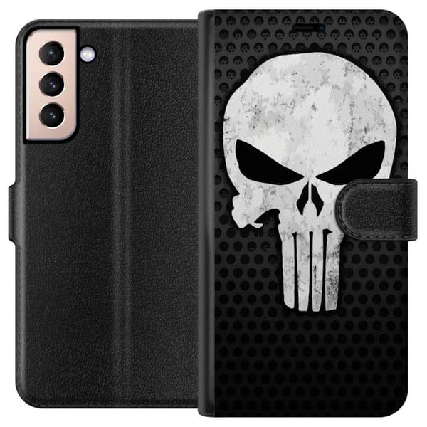 Kompatibelt Plånboksfodral till Samsung Galaxy S21 Punisher