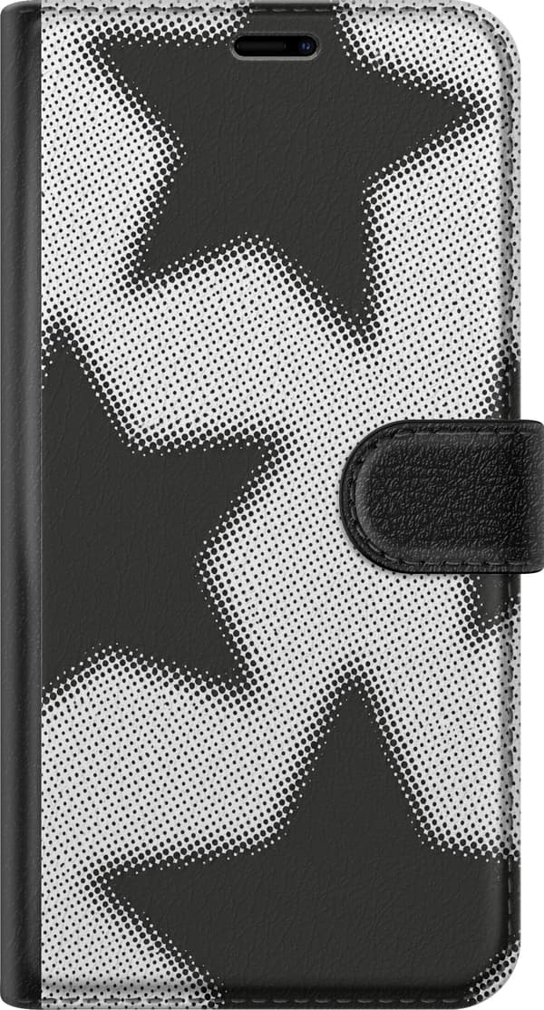 Kompatibel Tegnebogsetui til Sony Xperia 10 V Sorte stjerner sort