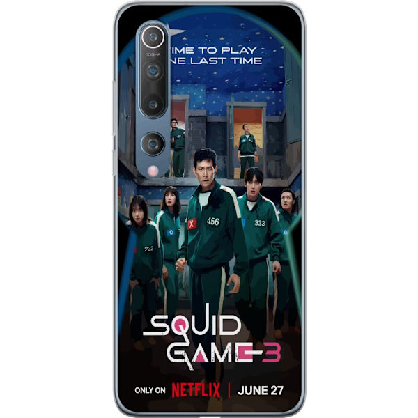 Xiaomi Mi 10 5G Genomskinligt Skal Squid Game Säsong 3 Seriefigurer Populärt TV Serie Motiv Ikoner Spänning Drama Asiatisk Design Trend