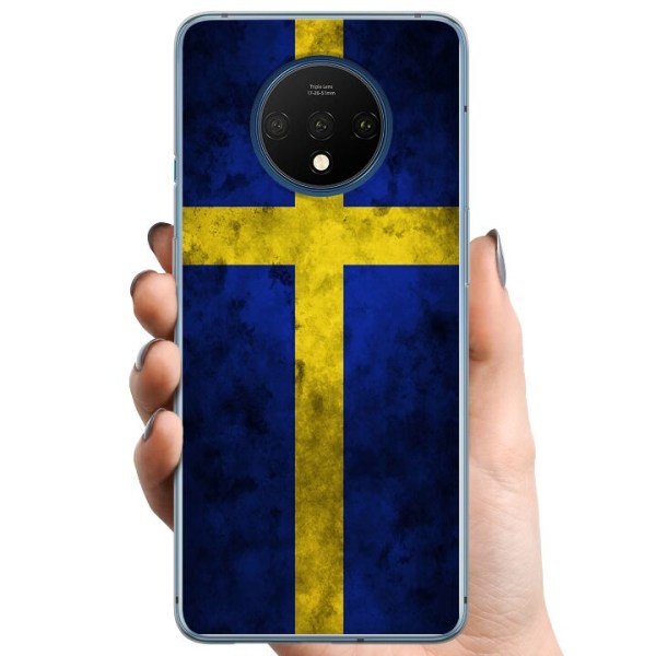OnePlus 7T TPU Matkapuhelimen kuori Ruotsin Lippu