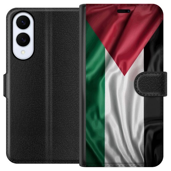 Samsung Galaxy S25 Edge Tegnebogsetui Palestinaflaget – ikonisk frihedssymbol i rød, sort, hvid og grøn