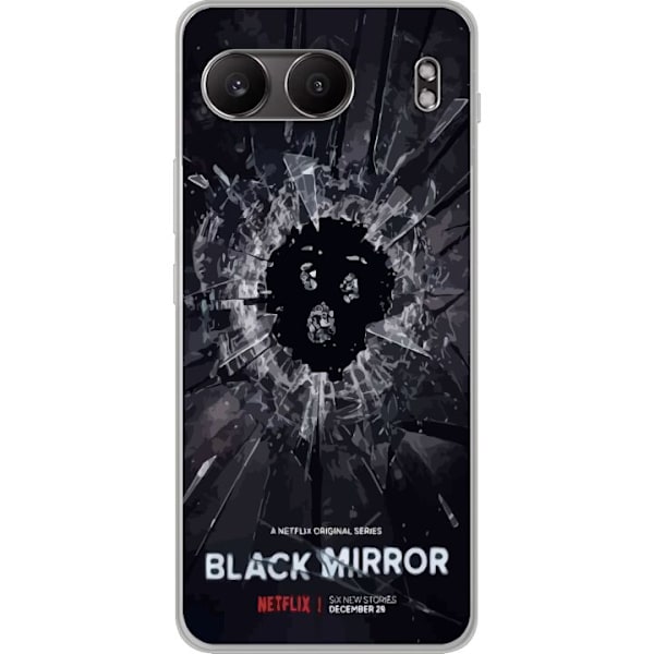 OnePlus Nord 4 Läpinäkyvä kuori Black Mirror Sci-Fi Netflix -sarja Dystopia Teknologia Cyberpunk Synkkä TV Videopeli Teema