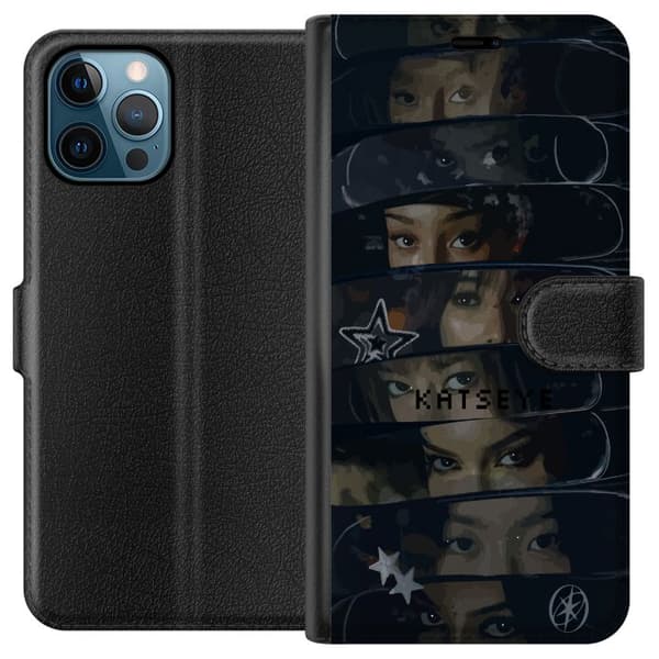 Kompatibelt Lommeboketui til Apple iPhone 12 Pro Max KATSEYE svart