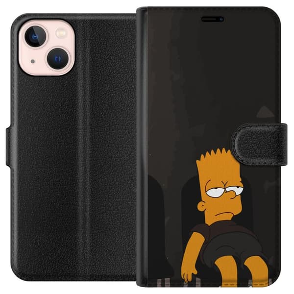 Kompatibelt Plånboksfodral till Apple iPhone 13 mini Bart Simpson