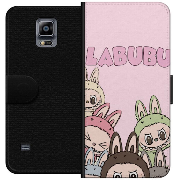 Samsung Galaxy Note 4 Plånboksfodral Labubu Pop Mart Karaktärer Figurer Samlarobjekt Populär Figurserie Design Pop Mart Toy Art Motiv