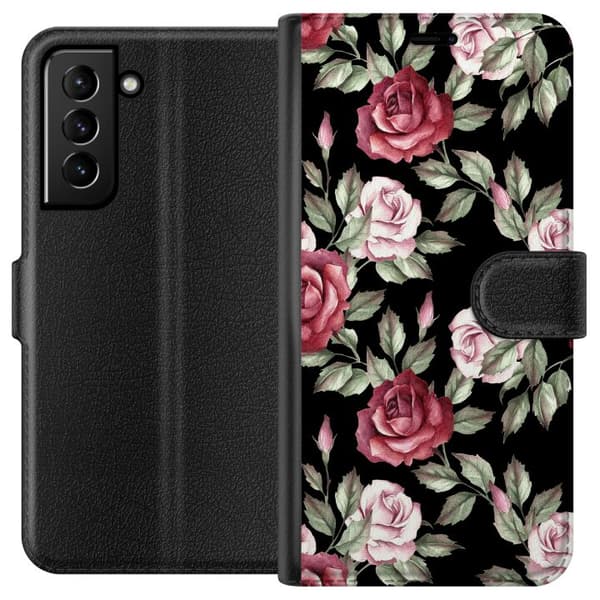 Kompatibel Tegnebogsetui til Samsung Galaxy S21+ 5G Blomster