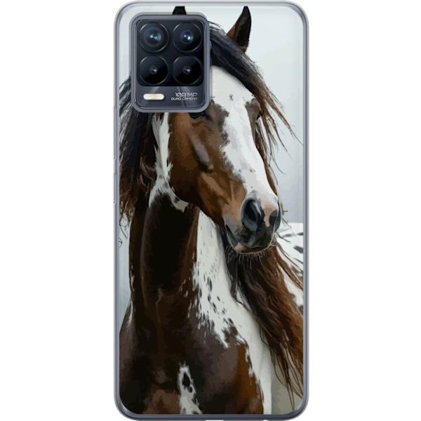 Realme 8 Gennemsigtig cover Hest Dyrsmotiv Grafisk Design Natur Kraftfuldt Motiv Populært Vægkunst Dyretema Ridning