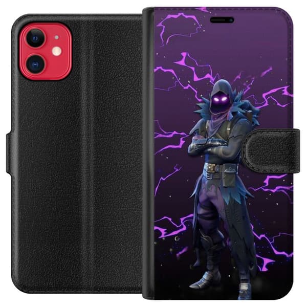 Kompatibel Tegnebogsetui til Apple iPhone 11 Raven Fortnite Thunder