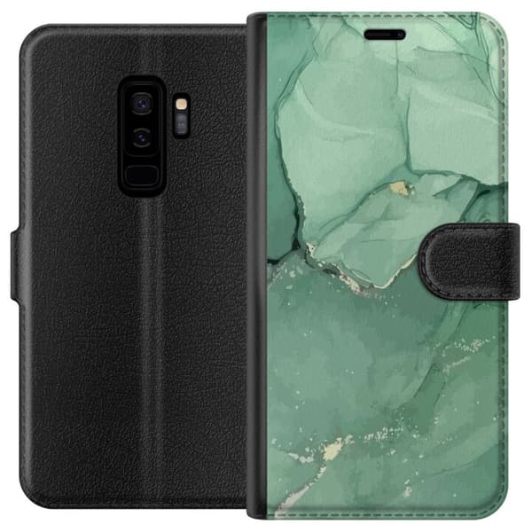 Kompatibel Tegnebogsetui til Samsung Galaxy S9+ Grøn marmor