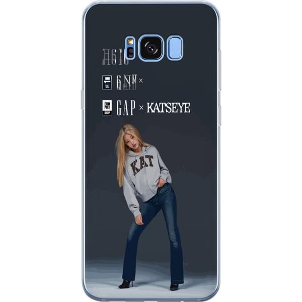 Kompatibelt Mobilskal till Samsung Galaxy S8 KATSEYE blond modebild grå
