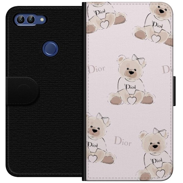 Huawei P smart Tegnebogsetui Teddy Dior Vibes - luksuriøs bamse i modetil