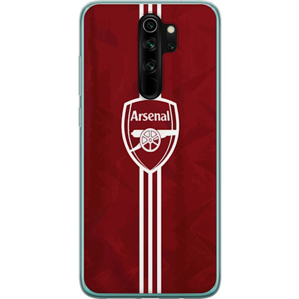 Xiaomi Redmi Note 8 Pro  Genomskinligt Skal Arsenal Emblem Fotboll Premier League Klubbmärke Röd Vit Ikoniskt Fans London Sport Motiv