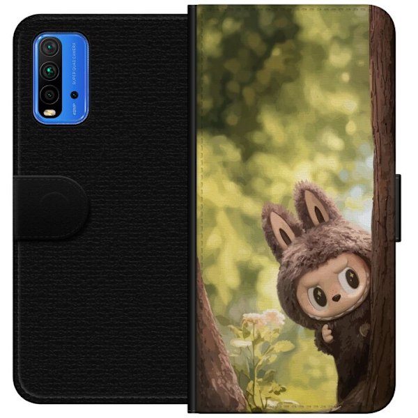 Xiaomi Redmi Note 9 4G Lompakkokotelo Labubu Graffiti Vibes – Katutaide hirviömuodossa