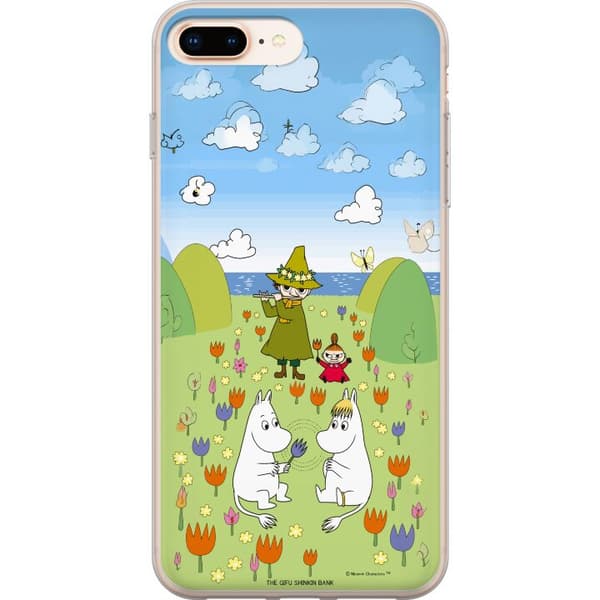 Kompatibelt Mobildeksel til Apple iPhone 7 Plus Mumin i blomsteräng grønn
