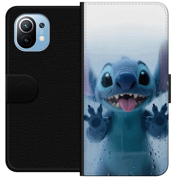 Xiaomi Mi 11 Plånboksfodral Stitch Window View – Stitch vid ett fönster i söt stil