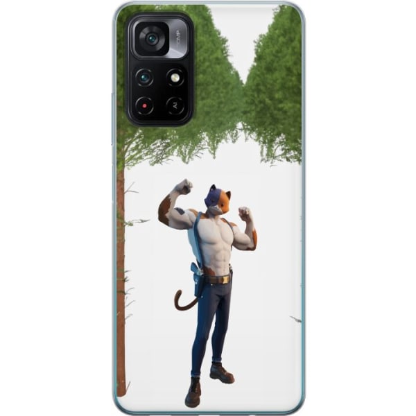 Xiaomi Poco M4 Pro 5G Läpinäkyvä kuori Fortnite - Meowscles