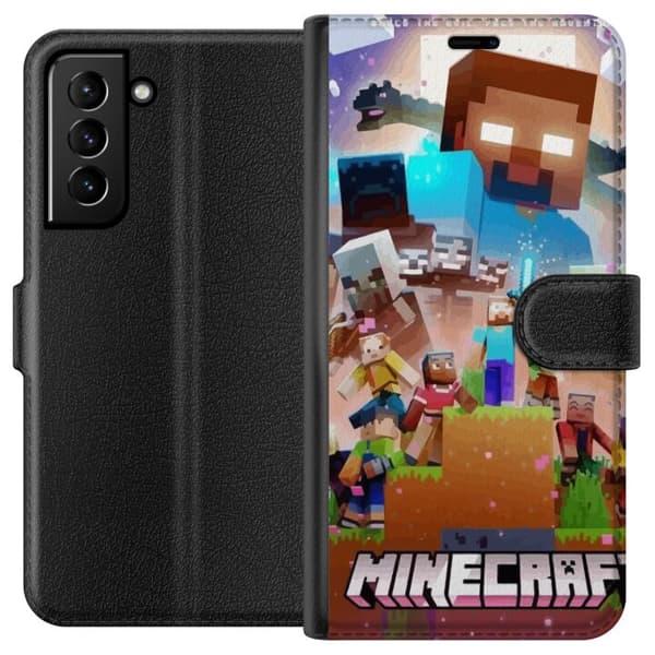 Kompatibelt Plånboksfodral till Samsung Galaxy S21+ 5G Minecraft