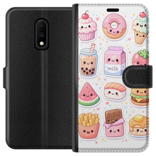 Kompatibel Tegnebogsetui til OnePlus 7 pixelmonster grön