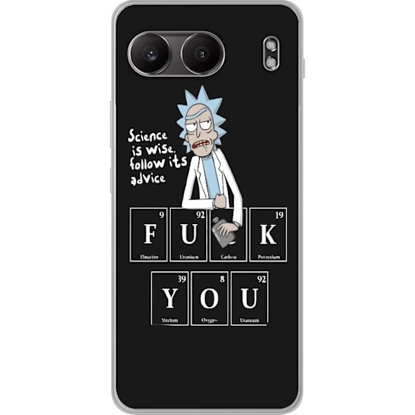 OnePlus Nord 4 Läpinäkyvä kuori Rick and Morty Fu*k You