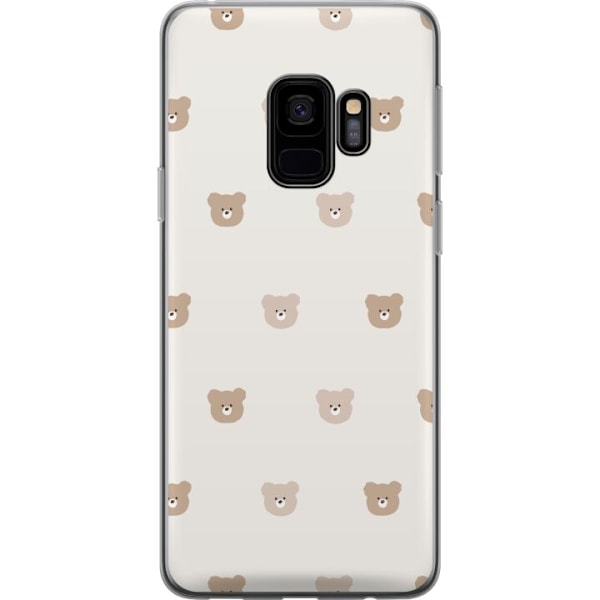 Samsung Galaxy S9 Gennemsigtig cover Teddybaggrund - søde teddybjørne mod en blød baggrund