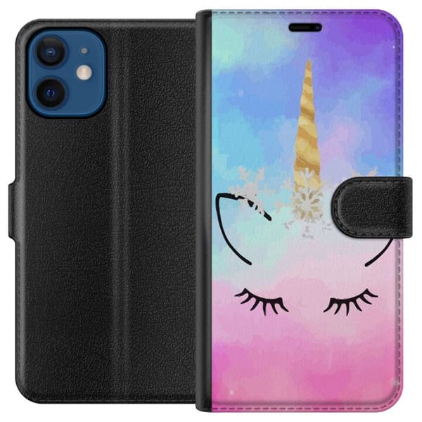 Kompatibelt Plånboksfodral till Apple iPhone 12 mini Unicorn Enhörning