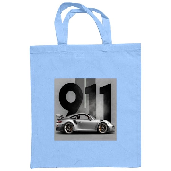 Kangaskassi | Kestävä Ostoskassi Kangasta Porsche 911 Vaaleansininen one size