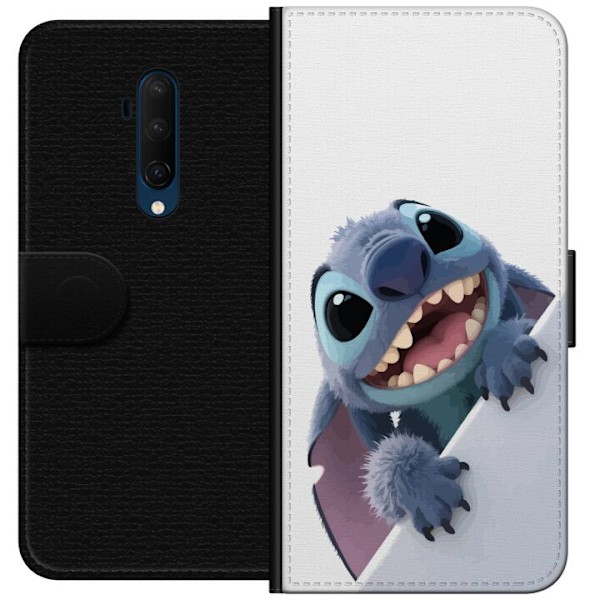 OnePlus 7T Pro Plånboksfodral Happy Stitch – glad figur med charmig uttryck