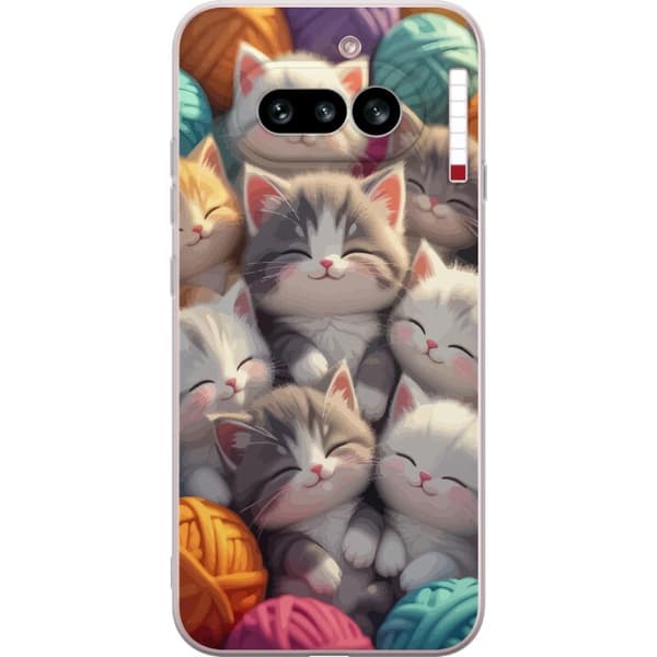 Kompatibelt Mobilskal till Nothing Phone (4a) Sovande kattungar beige