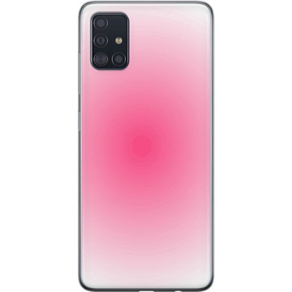 Samsung Galaxy A51 Läpinäkyvä kuori Pinkki Pilvi