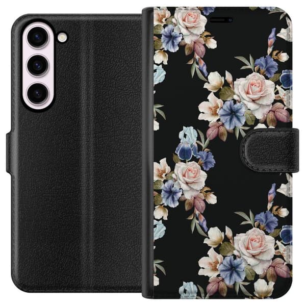 Kompatibelt Plånboksfodral till Samsung Galaxy S23+ Blommor
