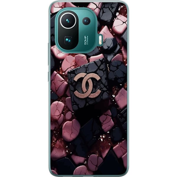 Xiaomi Mi 11 Pro Gennemsigtig cover Chanel Sort og Lyserød