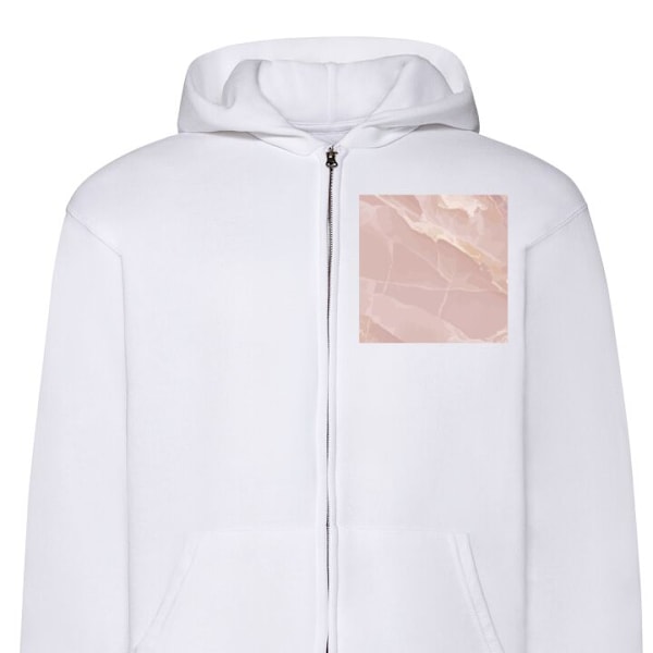 Zip-Hoodie | Huvtröja med Dragkedja för Vuxna Marmor vit M